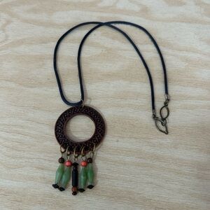 Green and Brown Pendant Necklace
